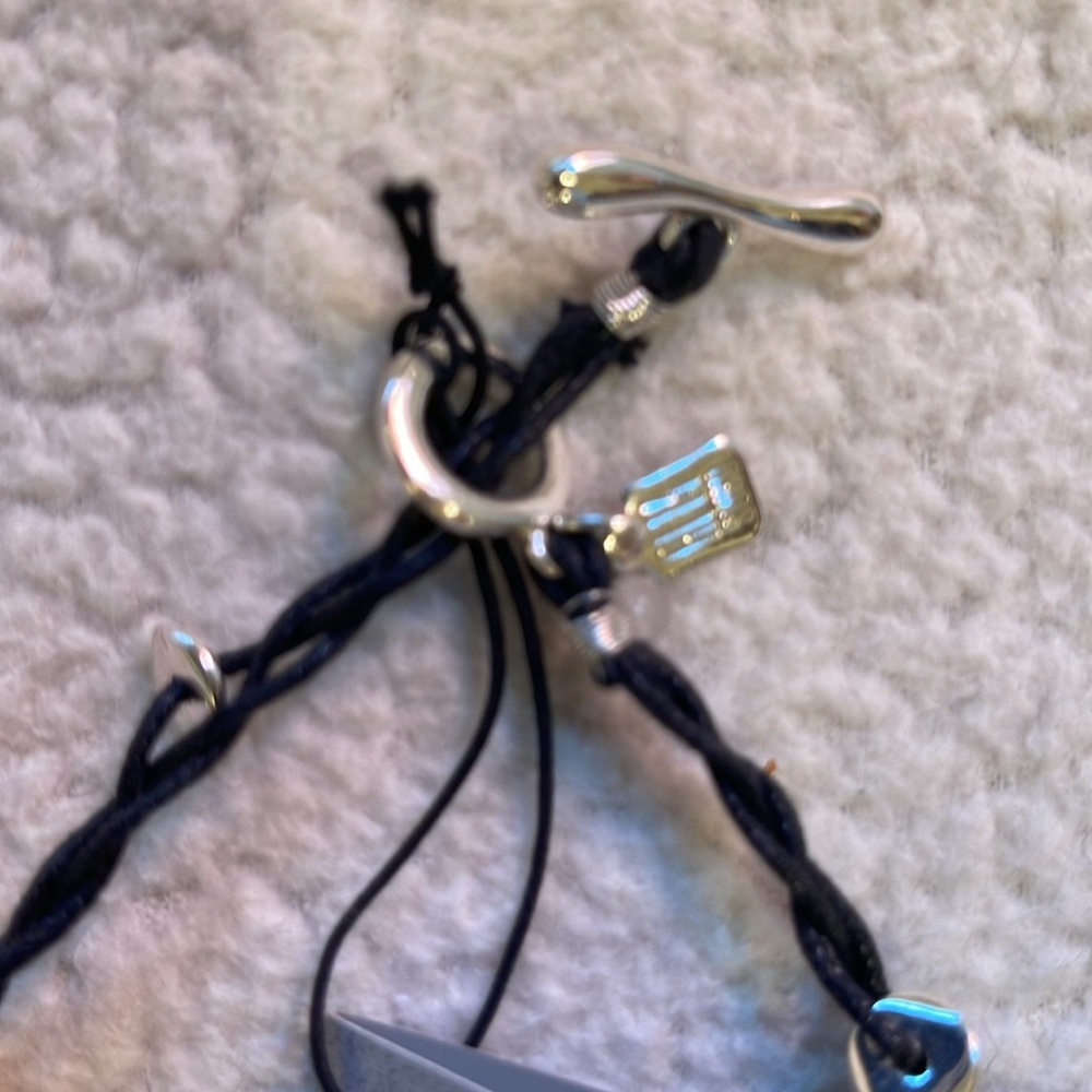 NWT Robert Lee Morris Layered Hammered Sculptural Necklace - Picture 5 of 5